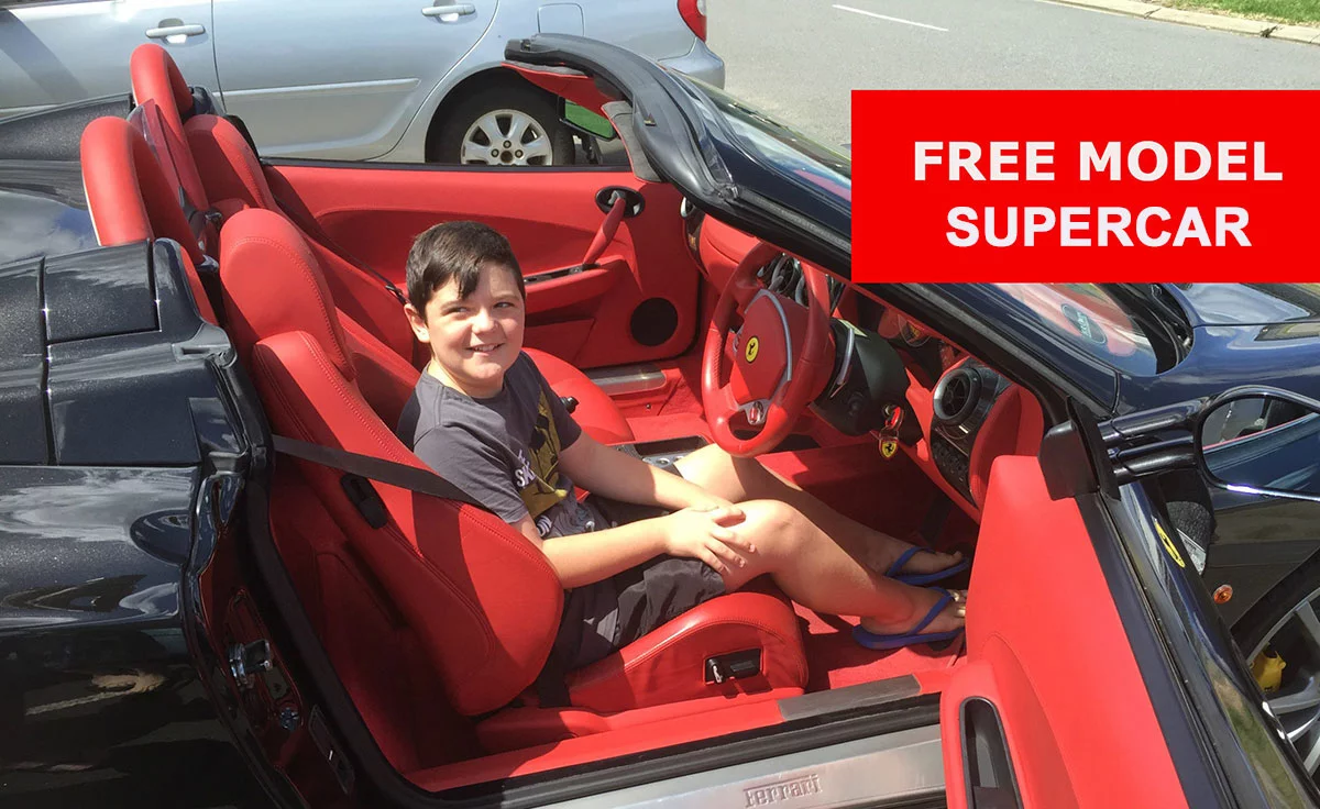Kids passenger experience in Ferrari F430 Spider - gold coast, qld